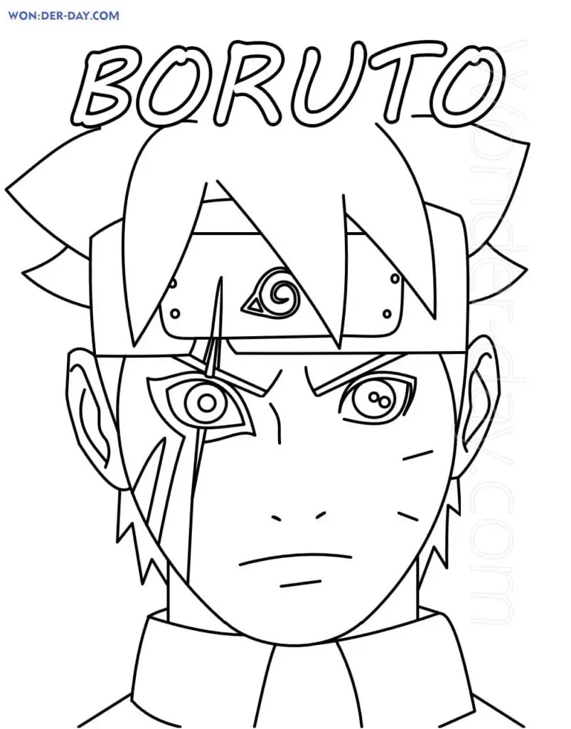 Çocuklar İçin Boruto Boyama Sayfaları 