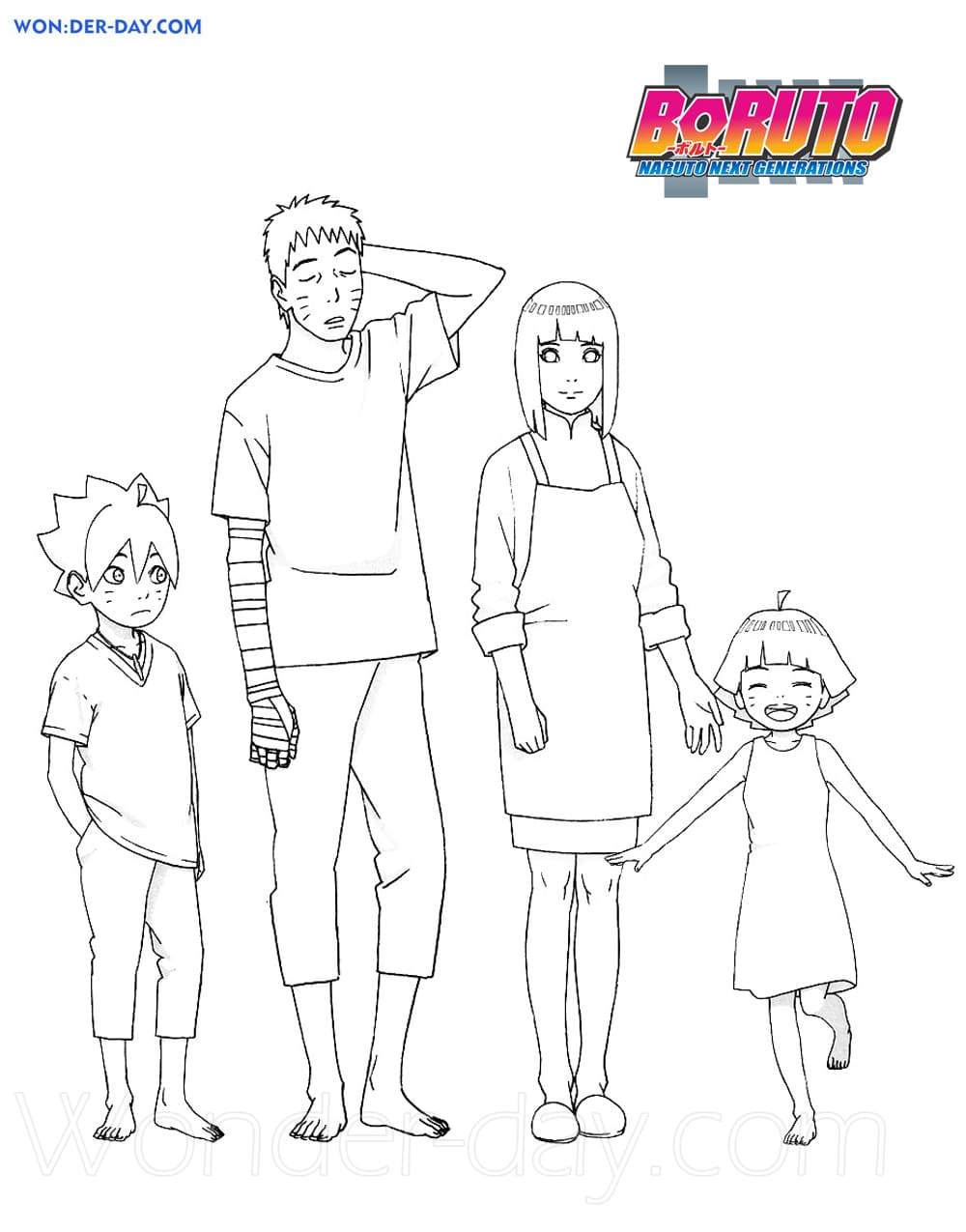 Çocuklar İçin Boruto Boyama Sayfaları 
