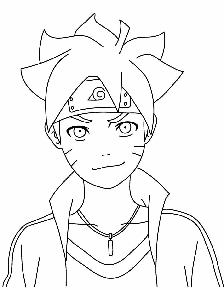 Çocuklar İçin Boruto Boyama Sayfaları 