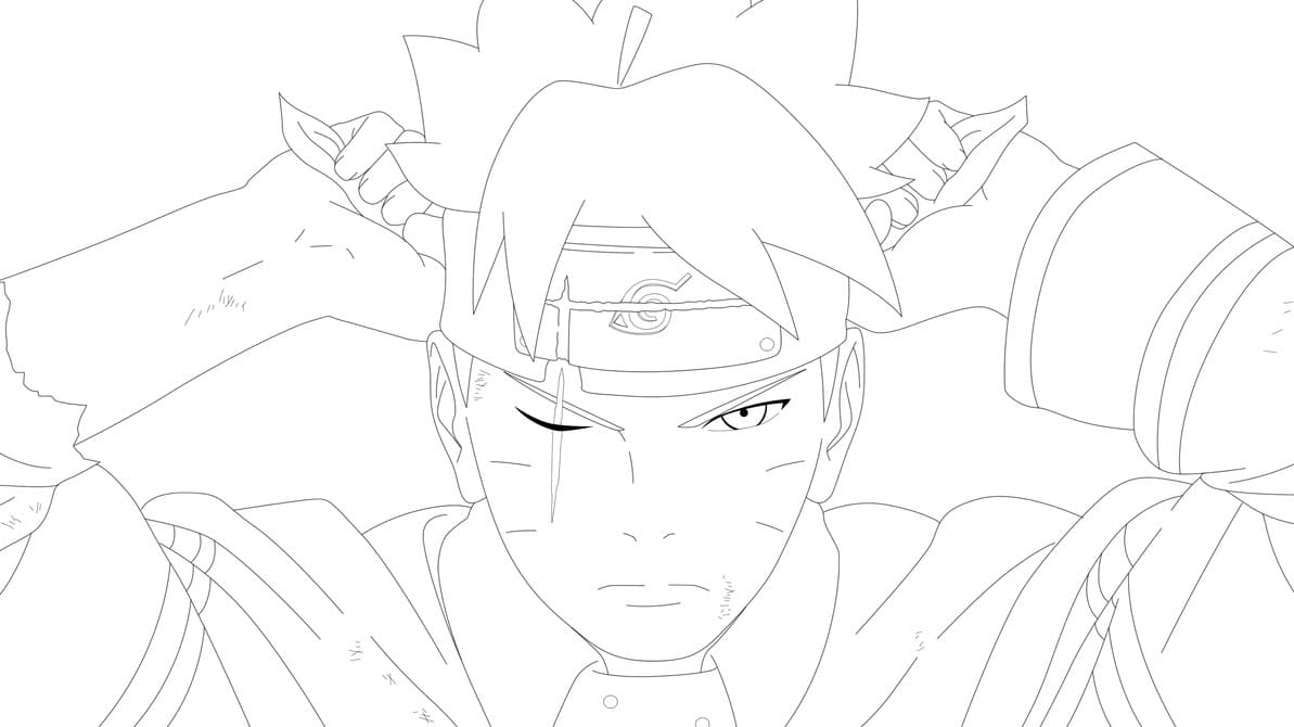 Çocuklar İçin Boruto Boyama Sayfaları 