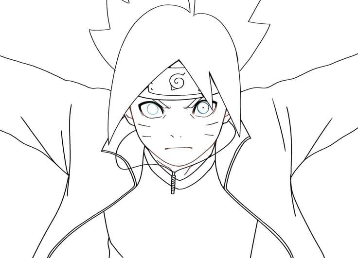 Çocuklar İçin Boruto Boyama Sayfaları 