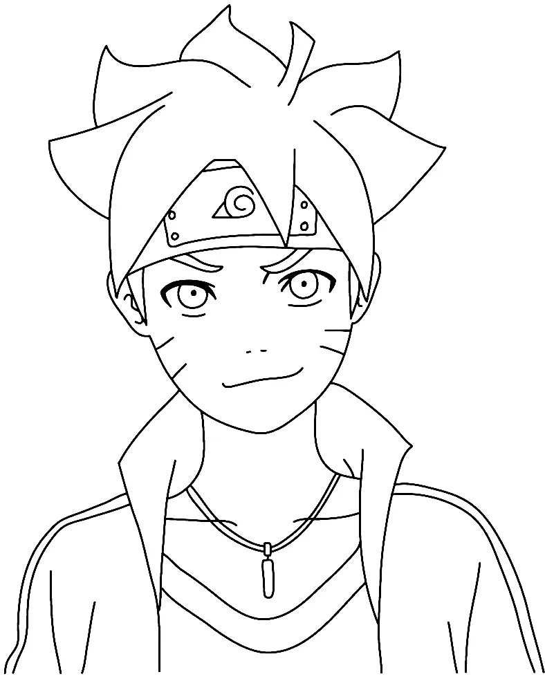 Çocuklar İçin Boruto Boyama Sayfaları 