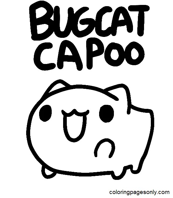 Çocuklar İçin Bugcat Capoo Boyama Sayfaları 