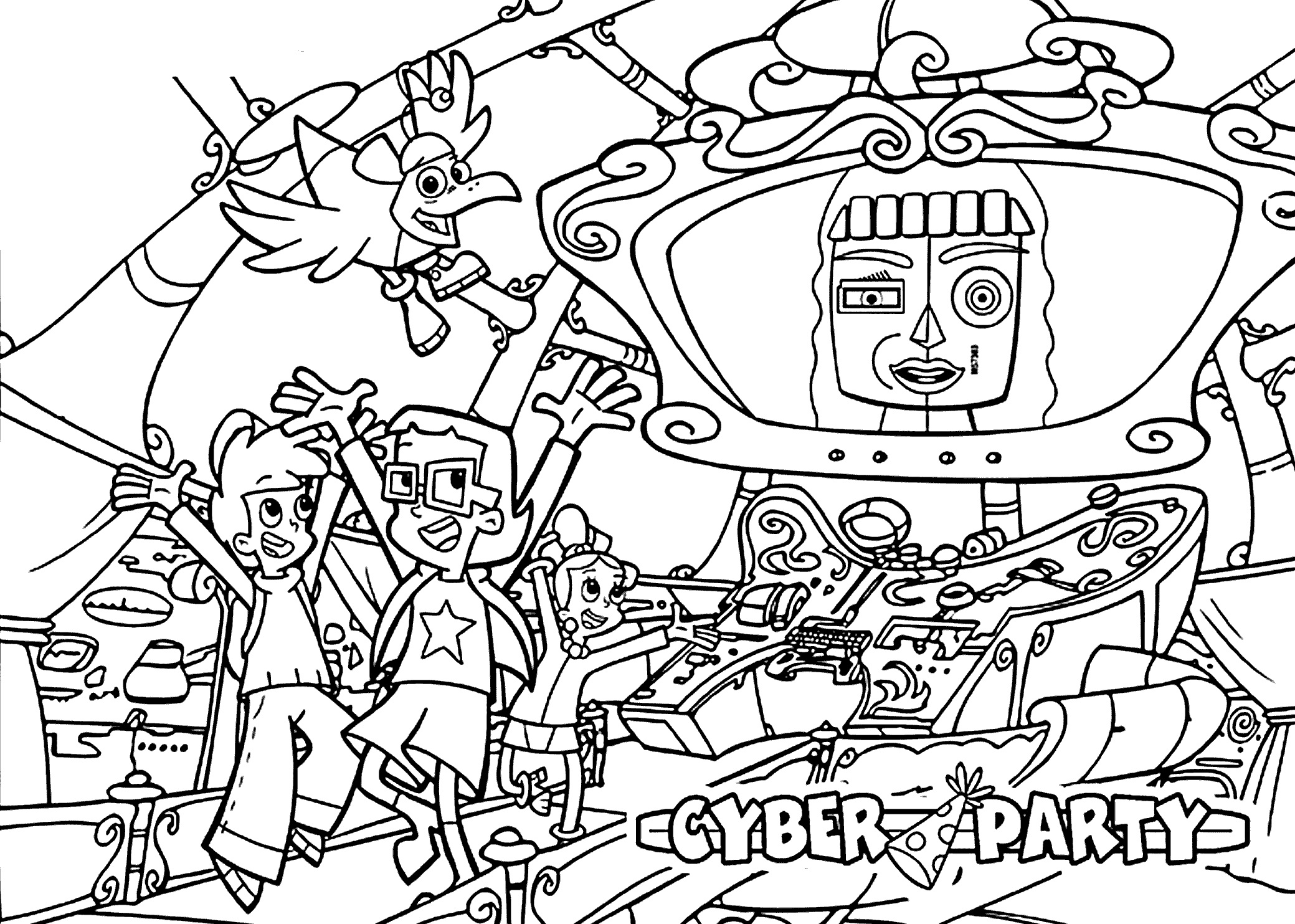 Çocuklar İçin Buzz Cyberchase Boyama Sayfaları 