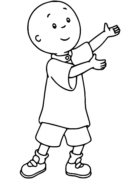 Çocuklar İçin Caillou Boyama Sayfaları 