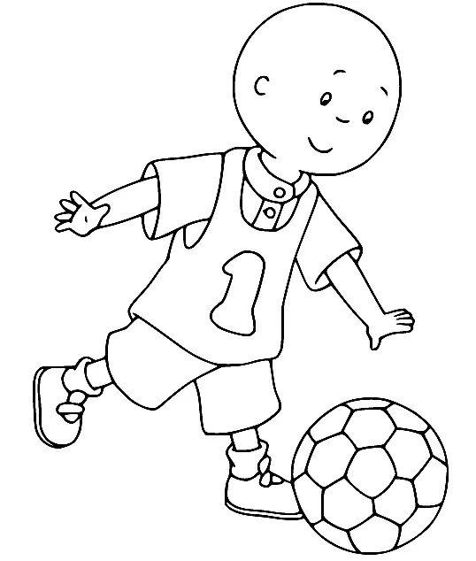 Çocuklar İçin Caillou Boyama Sayfaları 