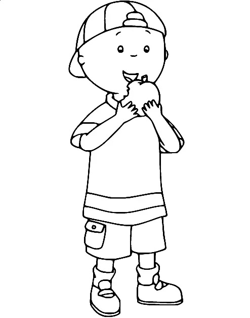 Çocuklar İçin Caillou Boyama Sayfaları 