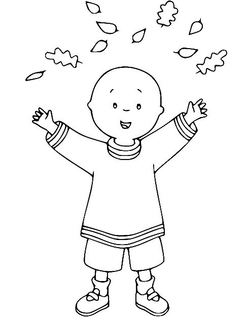 Çocuklar İçin Caillou Boyama Sayfaları 
