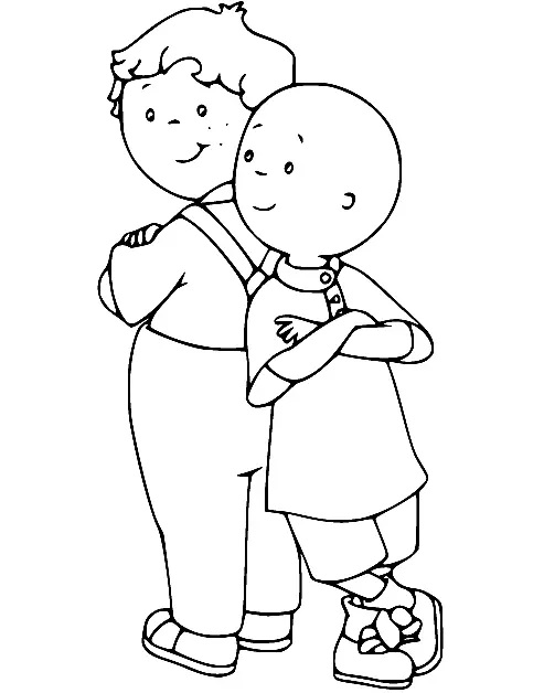 Çocuklar İçin Caillou Boyama Sayfaları 