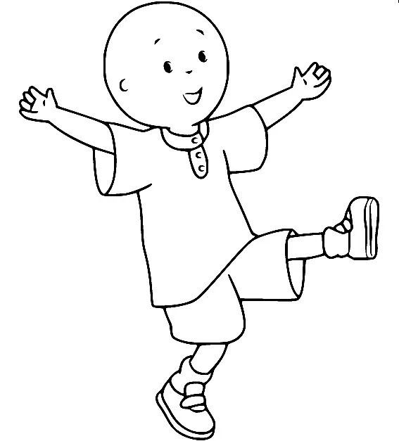 Çocuklar İçin Caillou Boyama Sayfaları 