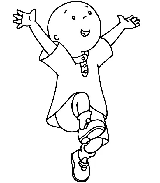 Çocuklar İçin Caillou Boyama Sayfaları 