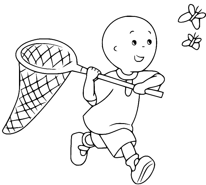 Çocuklar İçin Caillou Boyama Sayfaları 