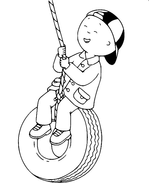 Çocuklar İçin Caillou Boyama Sayfaları 