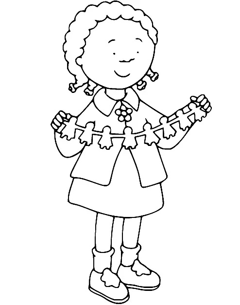 Çocuklar İçin Caillou Boyama Sayfaları 