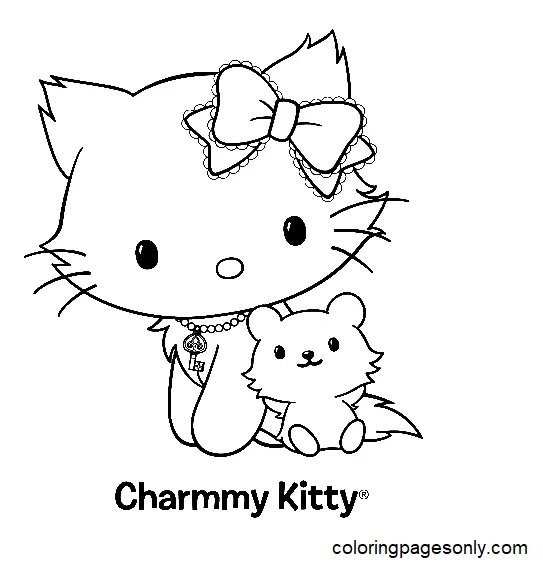 Çocuklar İçin Charmmy Kitty Boyama Sayfaları 