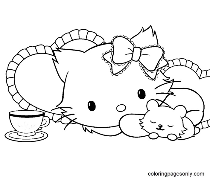 Çocuklar İçin Charmmy Kitty Boyama Sayfaları 