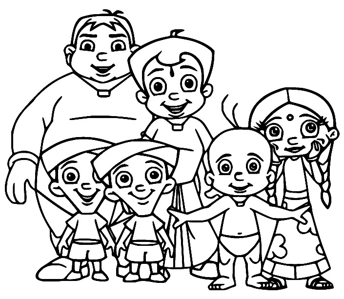 Çocuklar İçin Chhota Bheem Boyama Sayfaları 