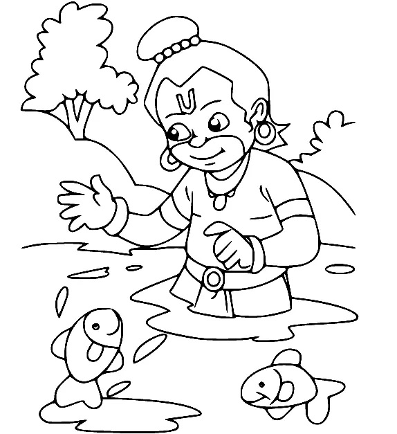 Çocuklar İçin Chhota Bheem Boyama Sayfaları 
