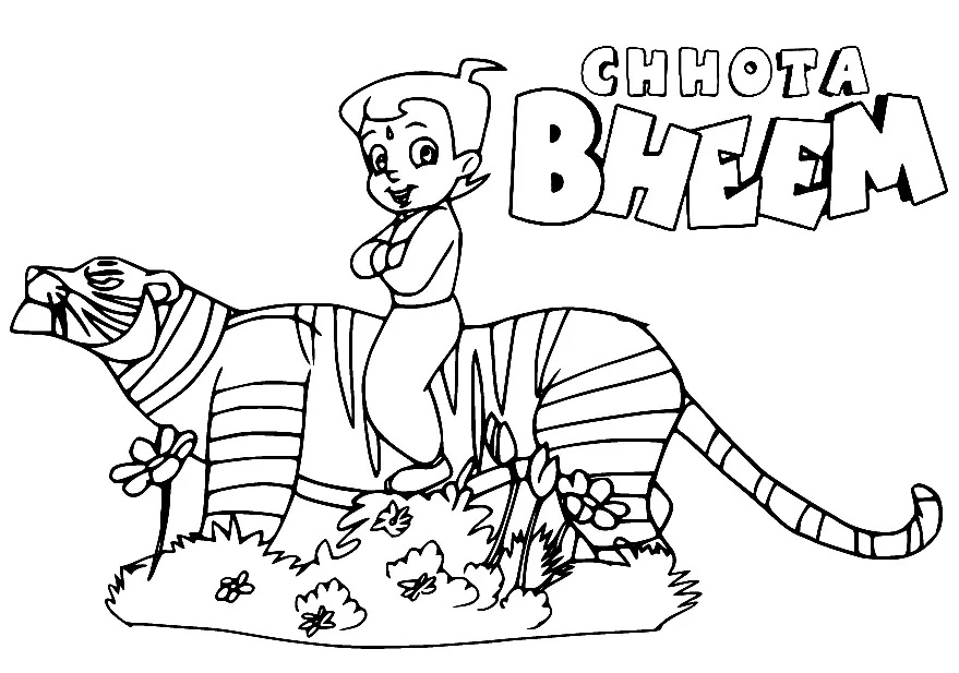 Çocuklar İçin Chhota Bheem Boyama Sayfaları 