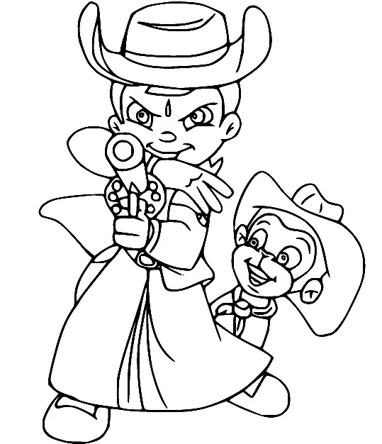 Çocuklar İçin Chhota Bheem Boyama Sayfaları 