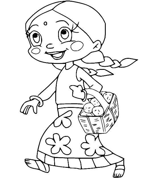 Çocuklar İçin Chhota Bheem Boyama Sayfaları 