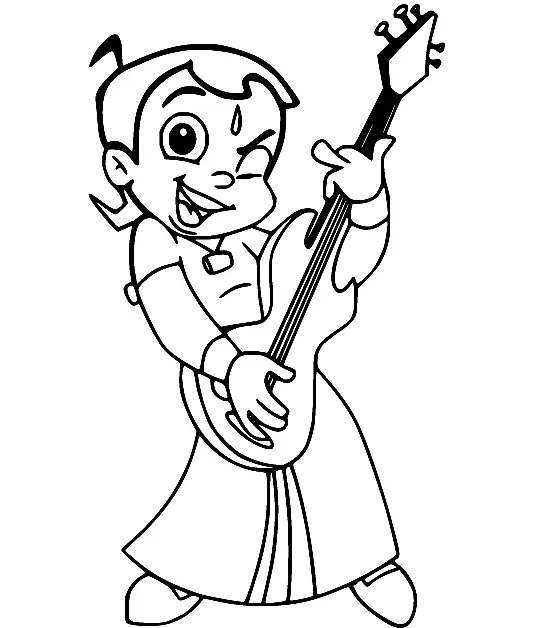 Çocuklar İçin Chhota Bheem Boyama Sayfaları 
