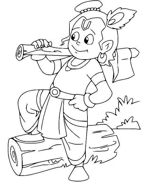 Çocuklar İçin Chhota Bheem Boyama Sayfaları 