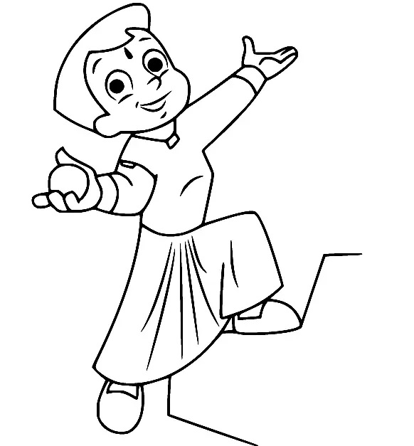 Çocuklar İçin Chhota Bheem Boyama Sayfaları 