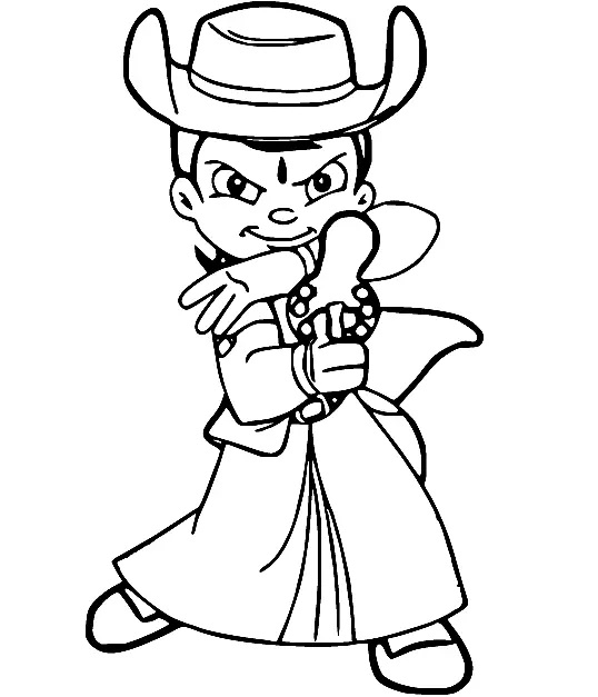 Çocuklar İçin Chhota Bheem Boyama Sayfaları 