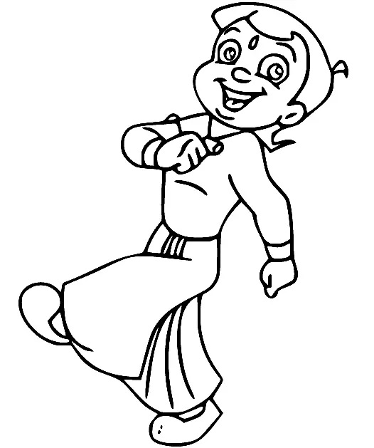 Çocuklar İçin Chhota Bheem Boyama Sayfaları 