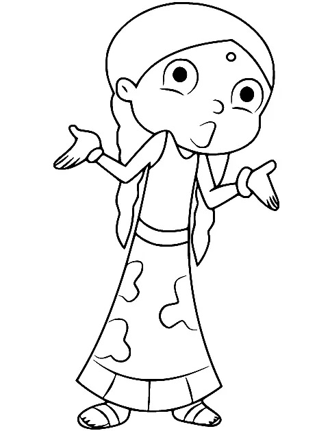Çocuklar İçin Chhota Bheem Boyama Sayfaları 