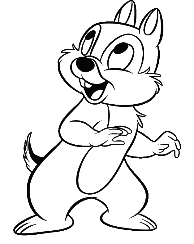 Çocuklar İçin chip-and-dale Boyama Sayfaları 