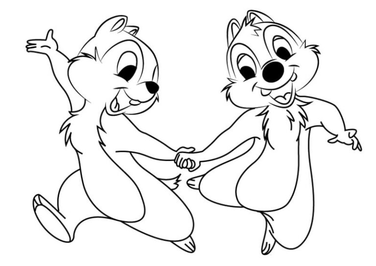 Çocuklar İçin chip-and-dale Boyama Sayfaları 