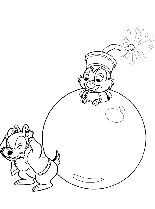 Çocuklar İçin chip-and-dale Boyama Sayfaları 
