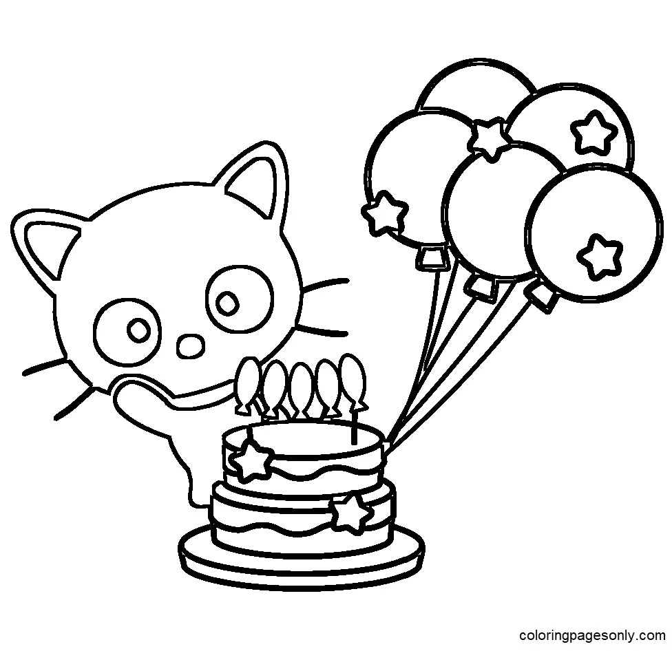 Çocuklar İçin Chococat Boyama Sayfaları 