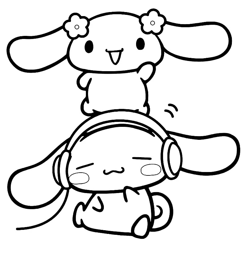 Çocuklar İçin Cinnamoroll Boyama Sayfaları 