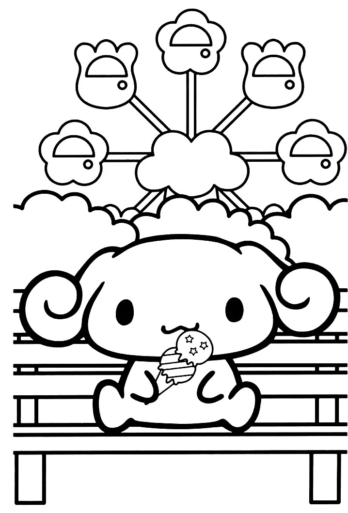 Çocuklar İçin Cinnamoroll Boyama Sayfaları 