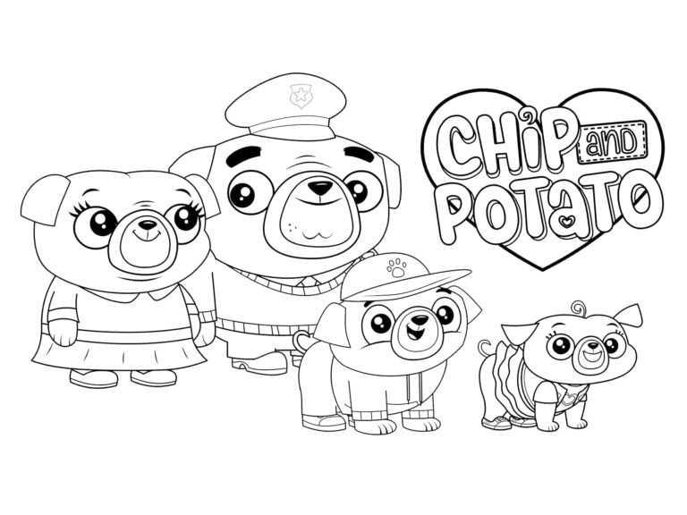 Çocuklar İçin Cips ve Patates Boyama Sayfaları 
