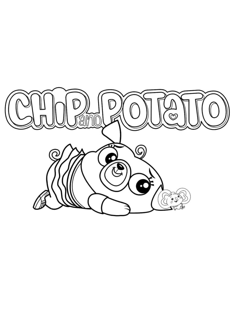 Çocuklar İçin Cips ve Patates Boyama Sayfaları 