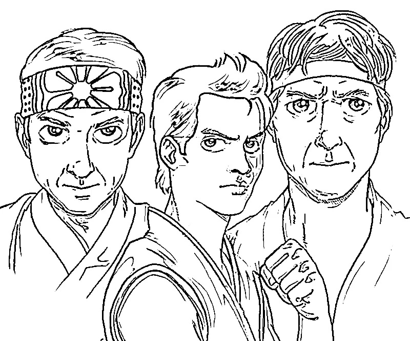 Çocuklar İçin Cobra Kai Boyama Sayfaları 
