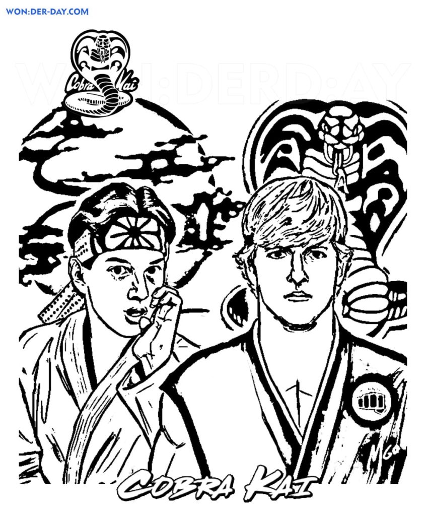 Çocuklar İçin Cobra Kai Boyama Sayfaları 
