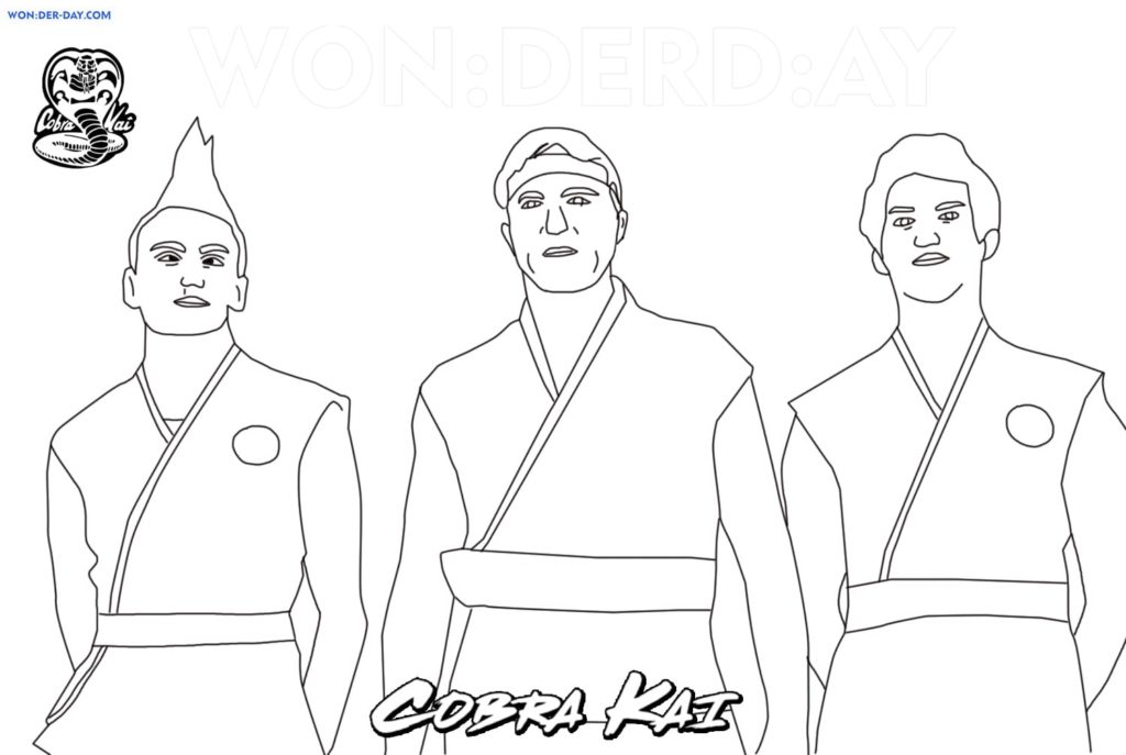 Çocuklar İçin Cobra Kai Boyama Sayfaları 