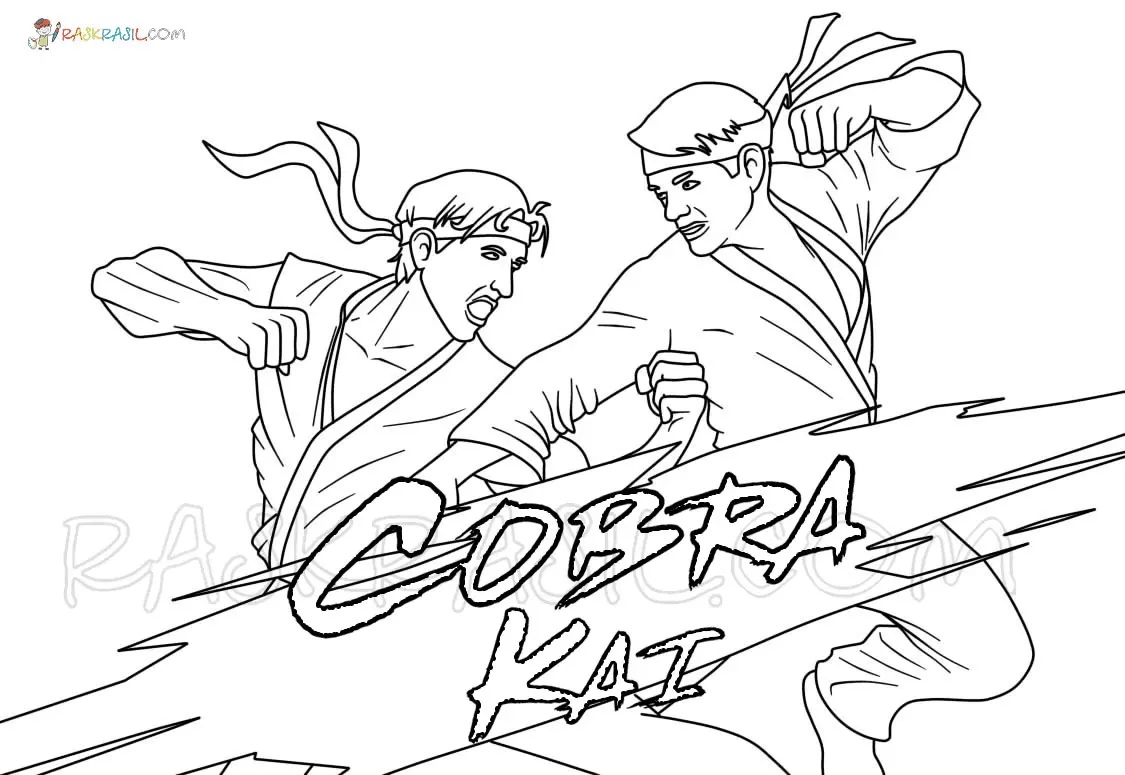 Çocuklar İçin Cobra Kai Boyama Sayfaları 
