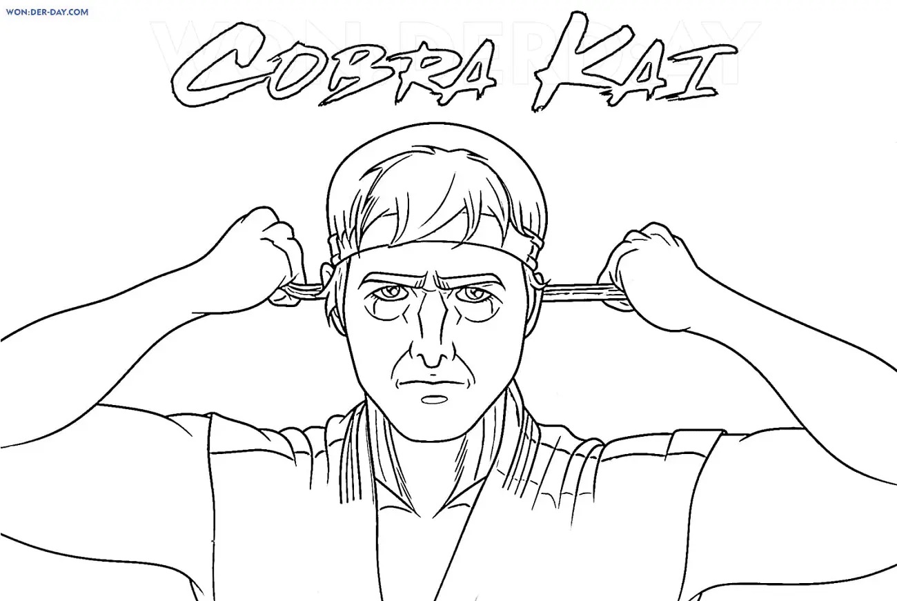 Çocuklar İçin Cobra Kai Boyama Sayfaları 