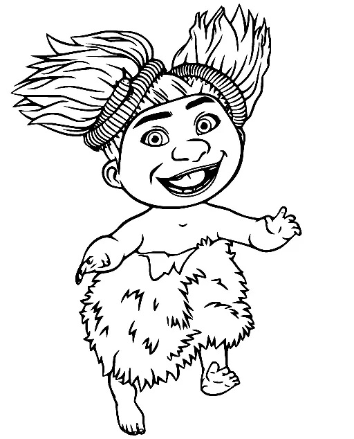 Çocuklar İçin croods Boyama Sayfaları 