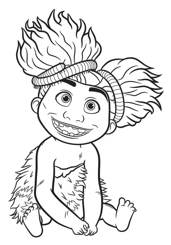 Çocuklar İçin croods Boyama Sayfaları 