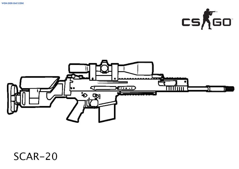 Çocuklar İçin CS GO Boyama Sayfaları 