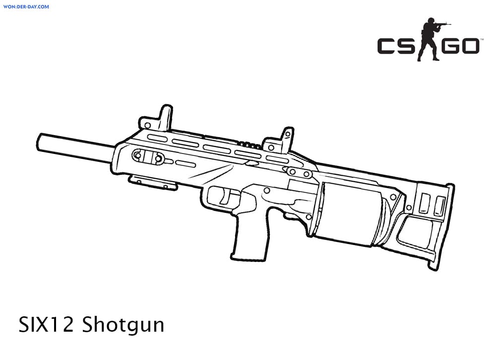 Çocuklar İçin CS GO Boyama Sayfaları 