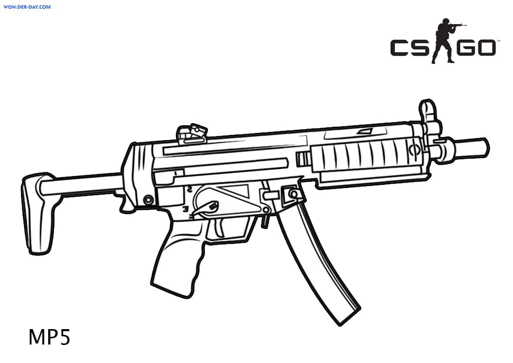 Çocuklar İçin CS GO Boyama Sayfaları 
