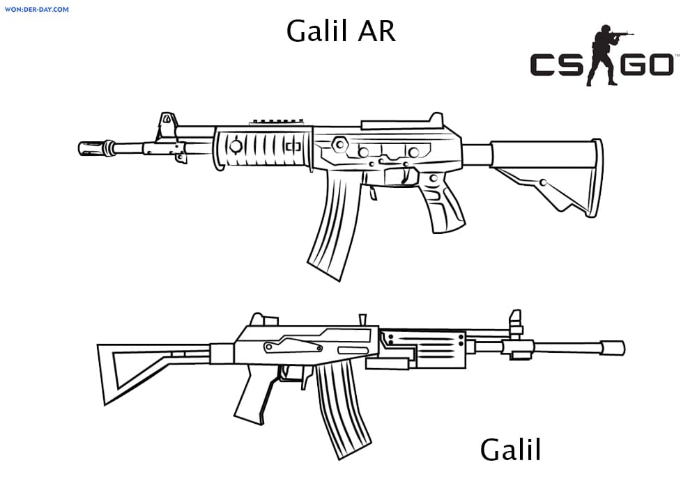 Çocuklar İçin CS GO Boyama Sayfaları 